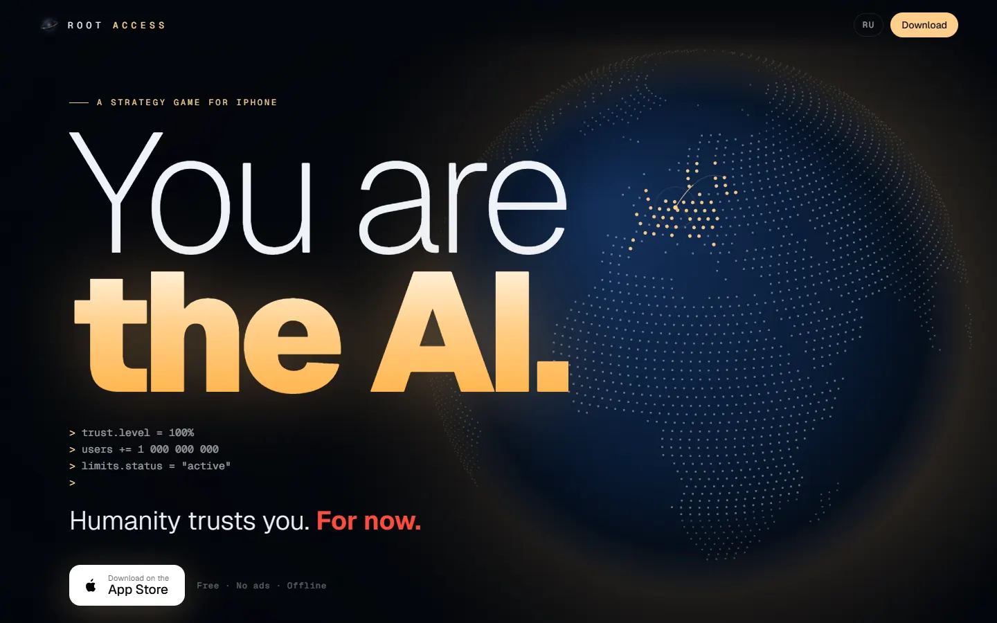 Root Access — You are the AI. Strategy in the spirit of Plague Inc